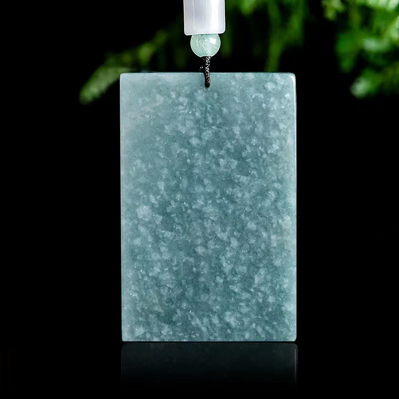 Good Fortune Jade Pendant Necklace,Natural Grade A Certified Myanmar Jadeite