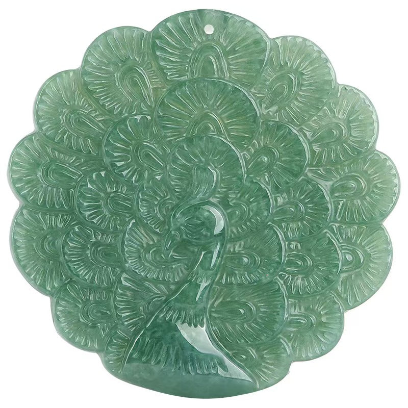 Good Fortune Jade Pendant Necklace,Natural Grade A Certified Myanmar Jadeite