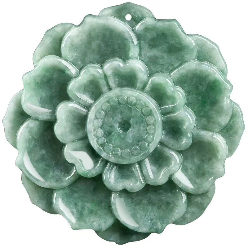 Good Fortune Jade Pendant Necklace,Natural Grade A Certified Myanmar Jadeite
