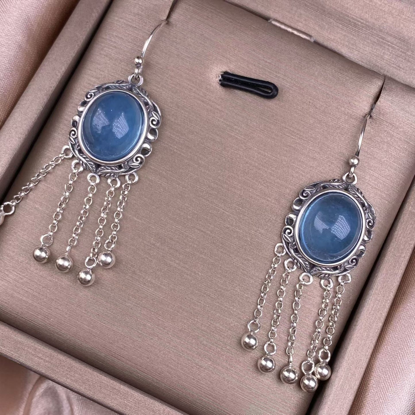 aquamarine S925 earing