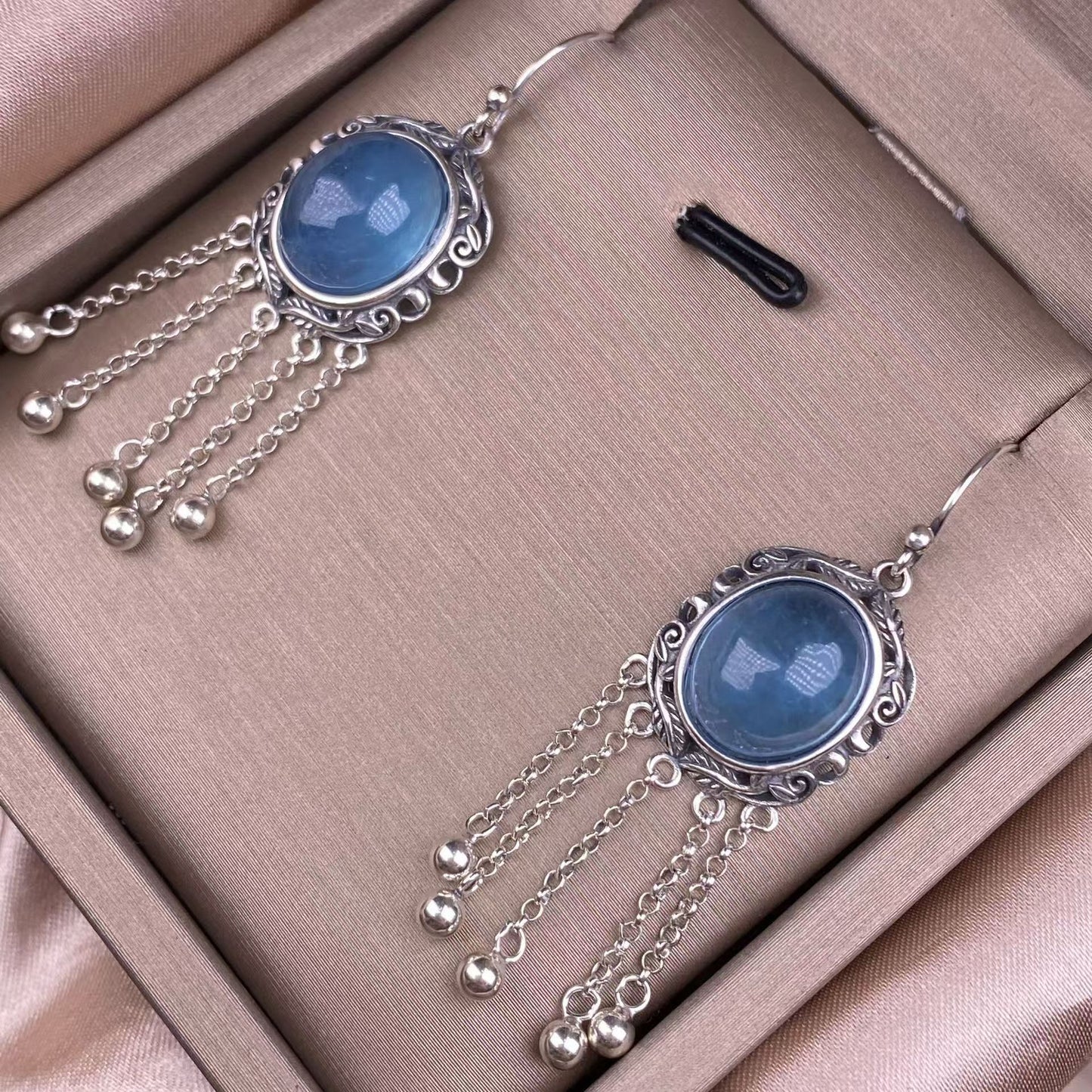 aquamarine S925 earing