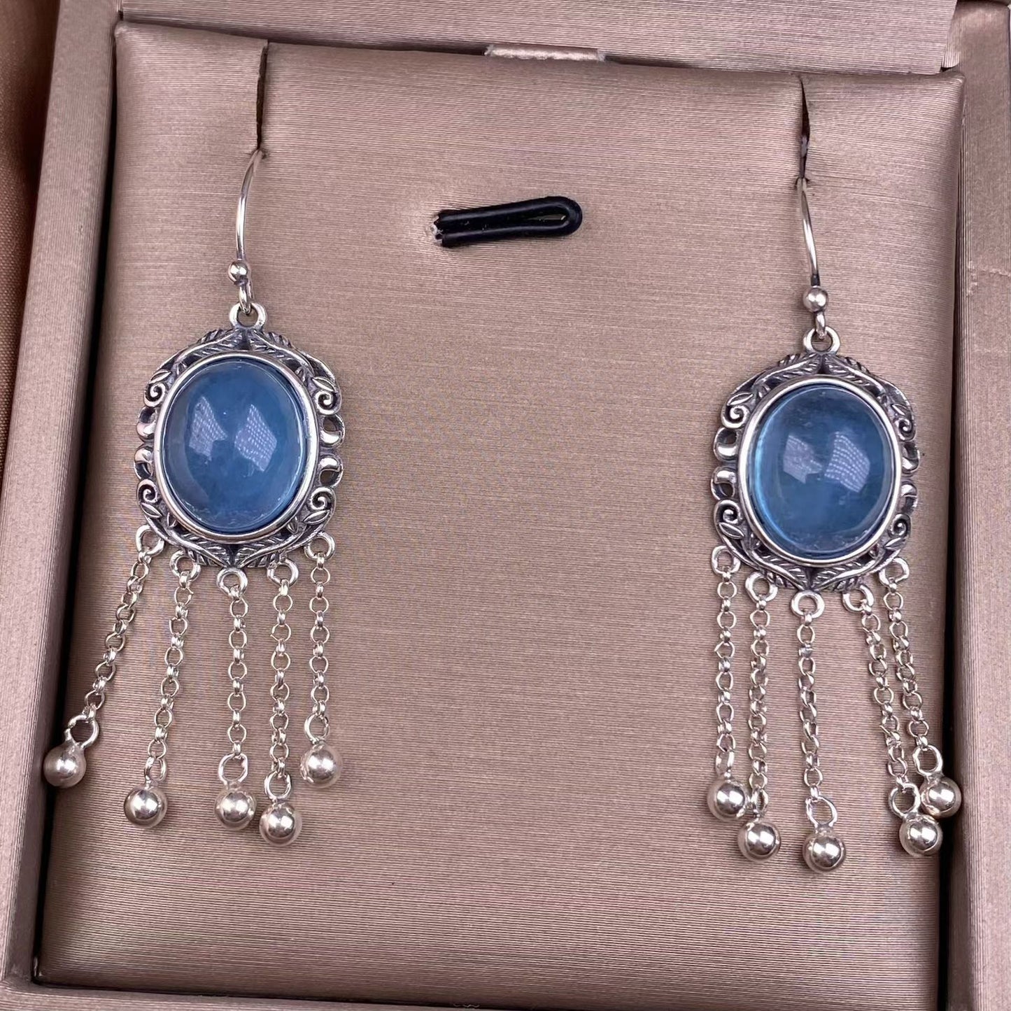 aquamarine S925 earing