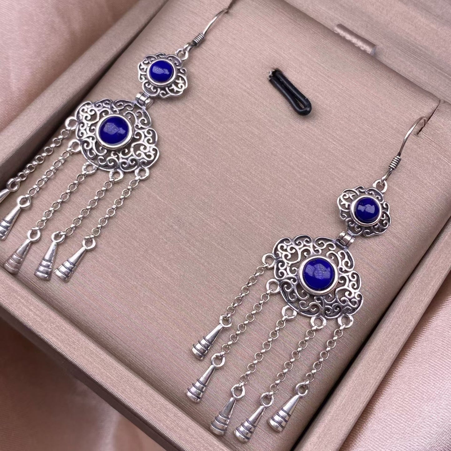 lapis S925 earing