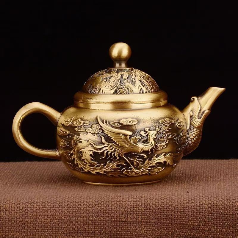 copper tea cup ,teapot