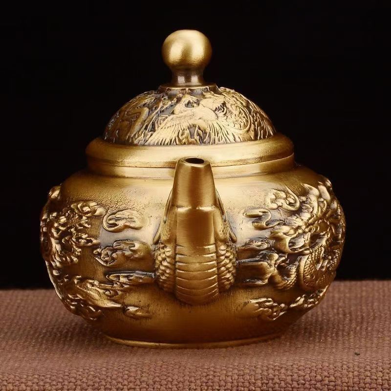 copper tea cup ,teapot