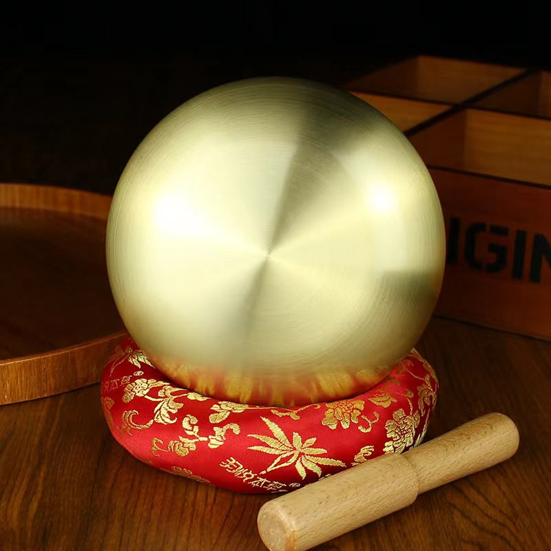 Pure Brass Tibetan Singing Bowl Set - Meditation Sound Bowl Cushion with Wooden Striker for Yoga, Meditation & Relaxation, Mindfulness,Chakra Healing, Stress Relief, Self-Regulation(4 inch)