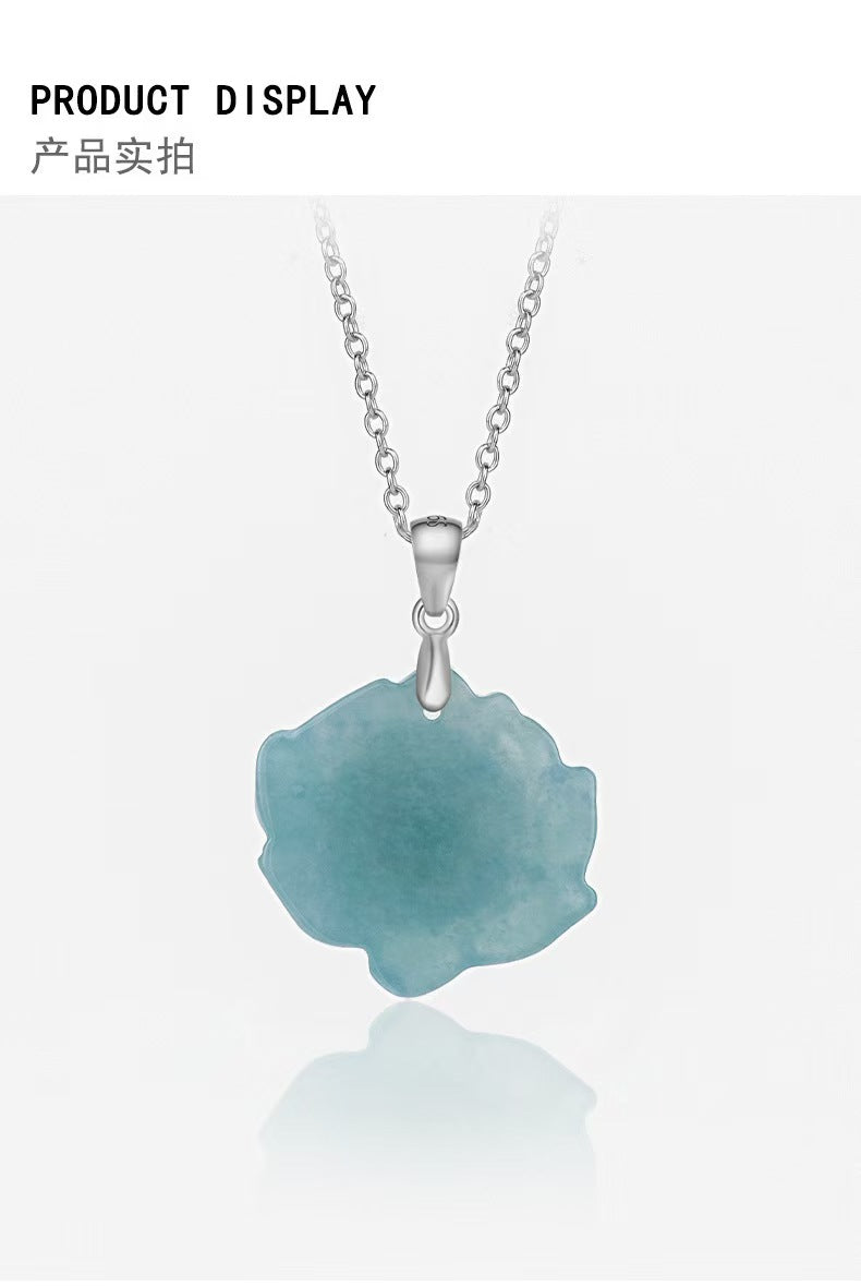 Good Fortune Jade Pendant Necklace,Natural Grade A Certified Myanmar Jadeite
