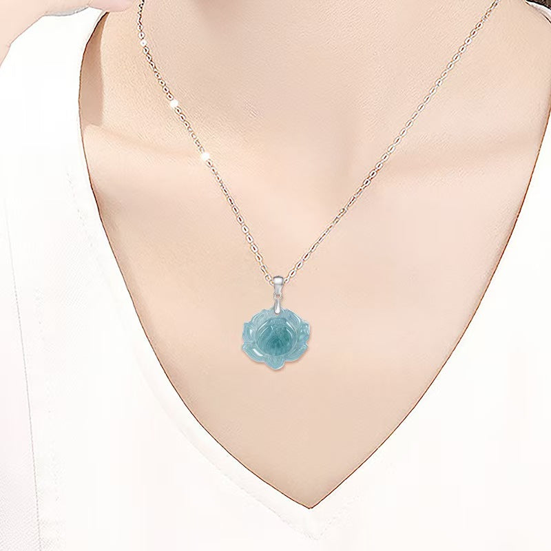 Good Fortune Jade Pendant Necklace,Natural Grade A Certified Myanmar Jadeite