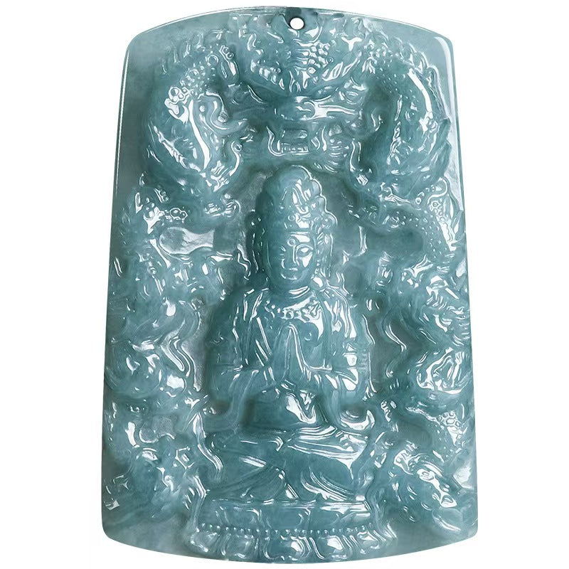 Good Fortune Jade Pendant Necklace,Natural Grade A Certified Myanmar Jadeite