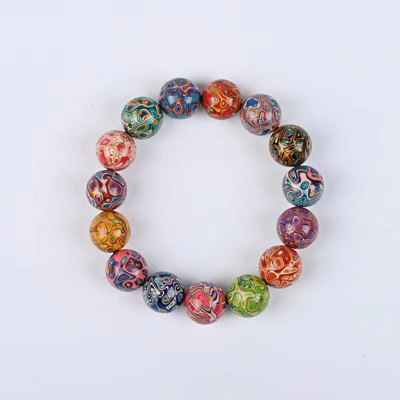 Lacquer Beads Opal Inclusion Various colors 12mm