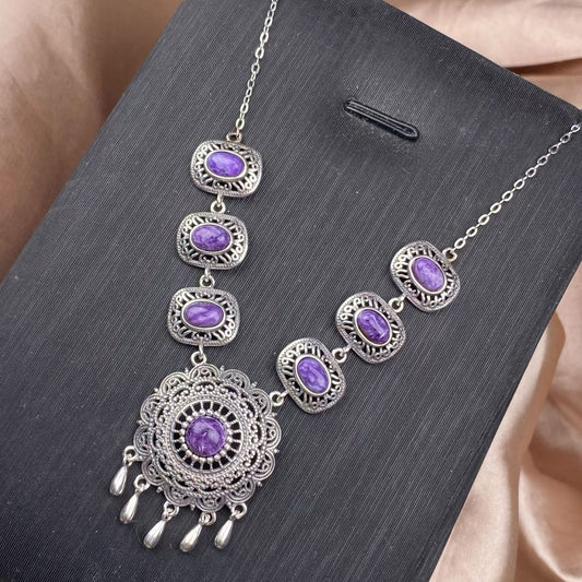 charoite necklace S925