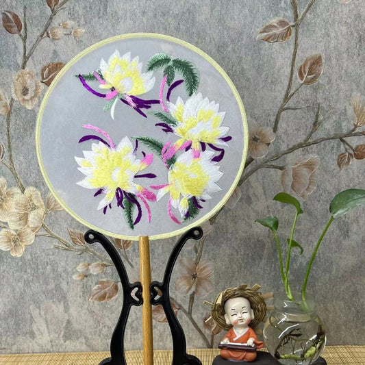 C Round Silk Fan Embroidery Mother’s Day Gift